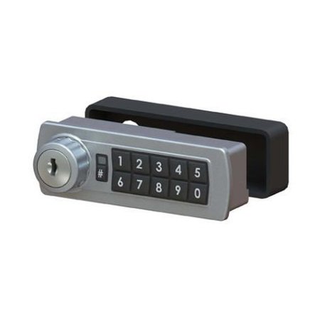 LOCKEY Gemini Electronic Keypad Combination Cabinet Lock Silver Left Handed Horizontal GE370-SL